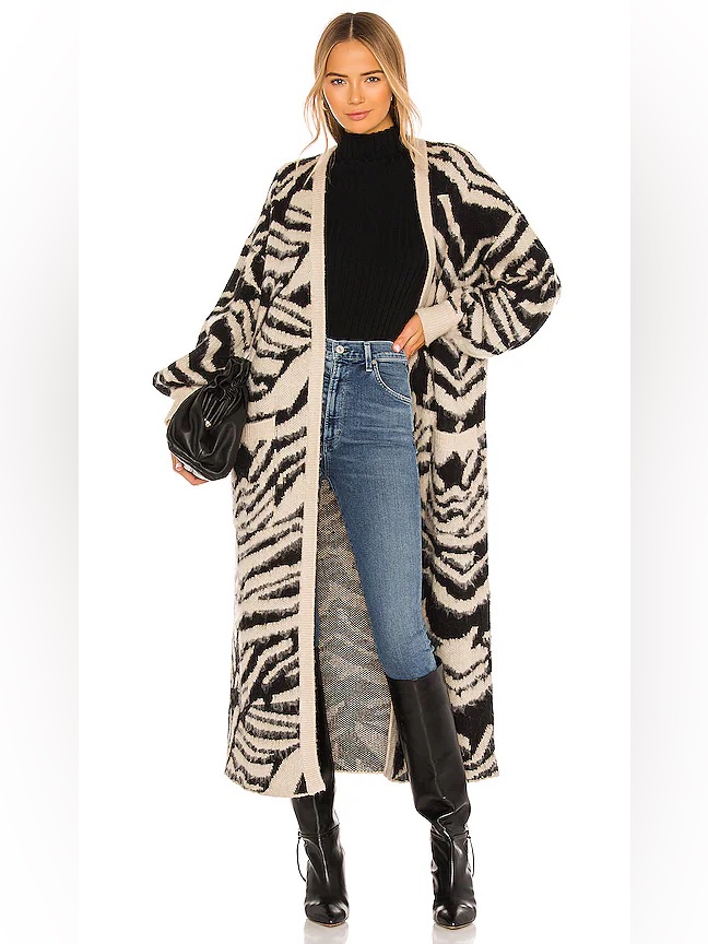 Show Me Your Mumu Out And About Cardi Tiger Knit Size Small